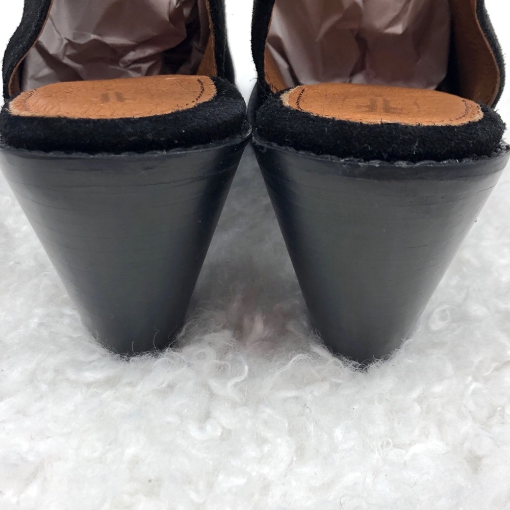 Frye “Courtney Sling” Suede Peeptoe Shootie Bootie - Picture 4 of 8